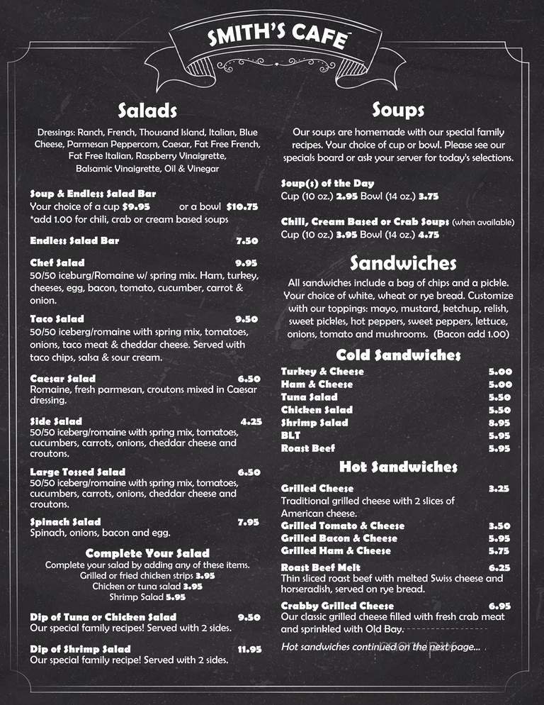 Menu page 1