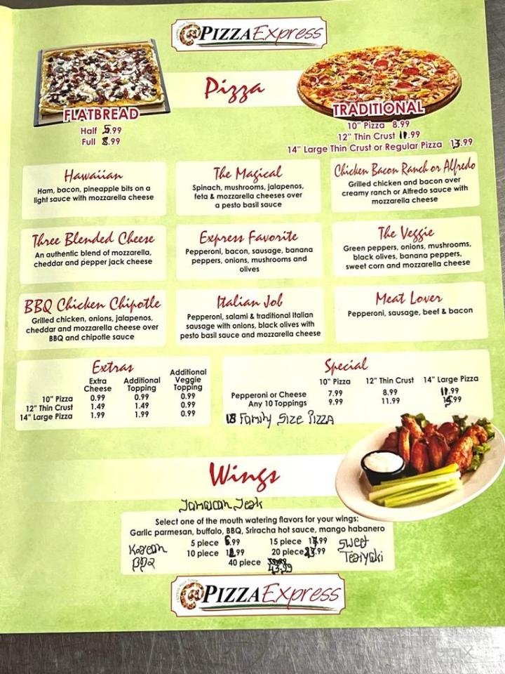 Menu page 1