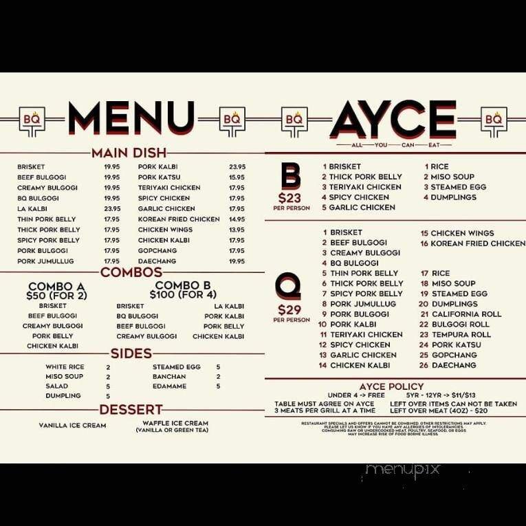 Menu page 1