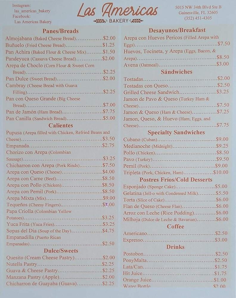 Menu page 1