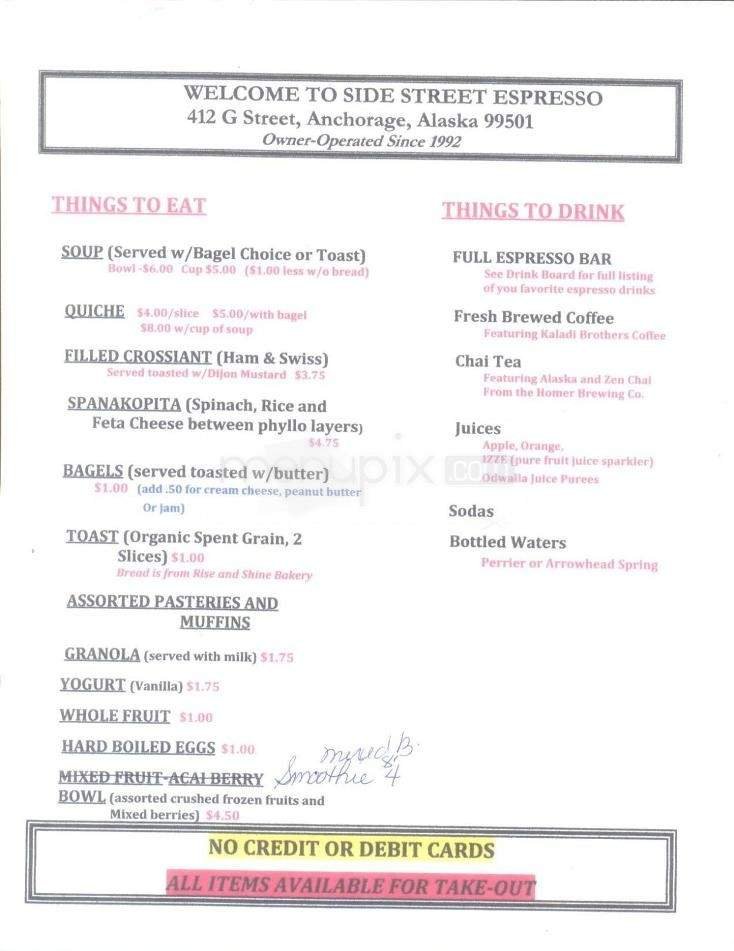Menu page 1
