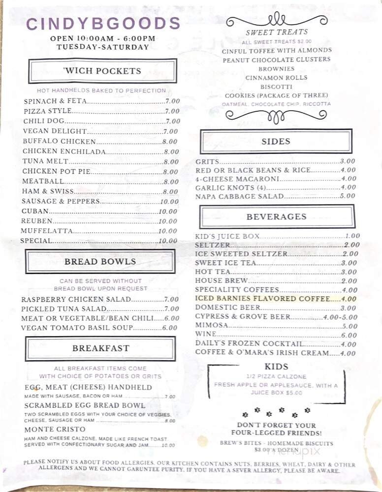Menu page 2