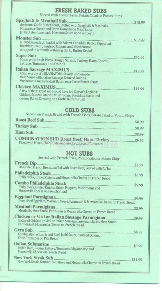 Menu page 2