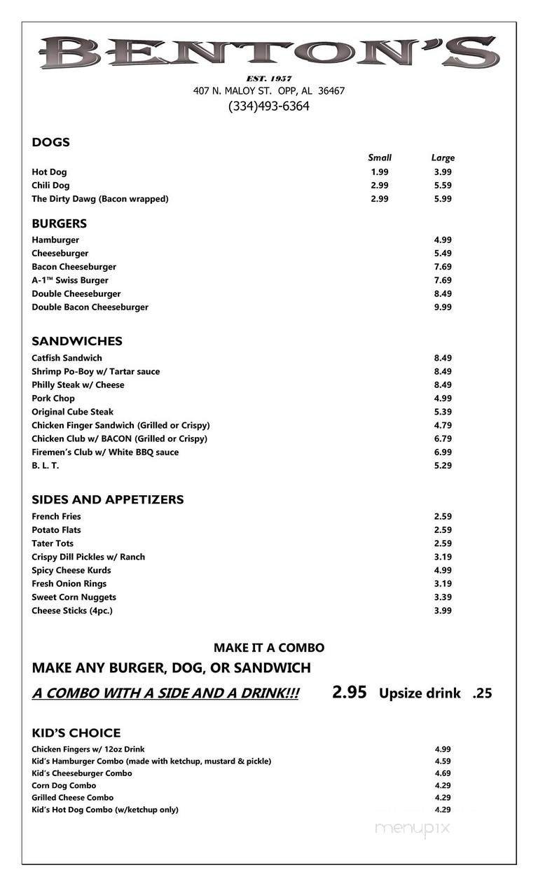 Menu page 1