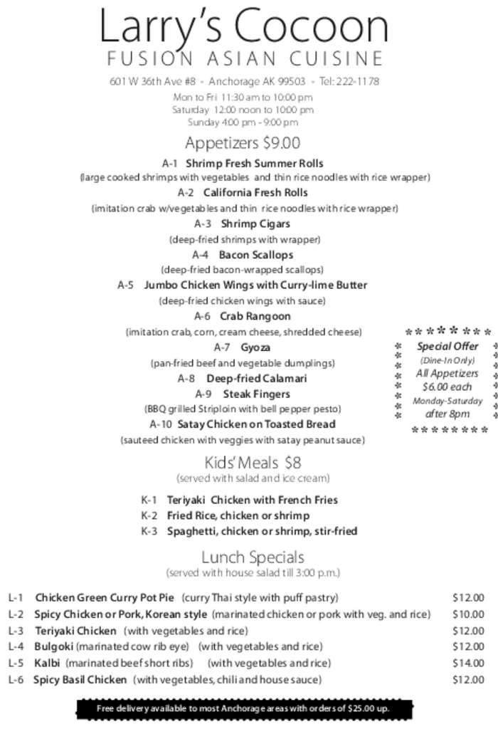 Menu page 2