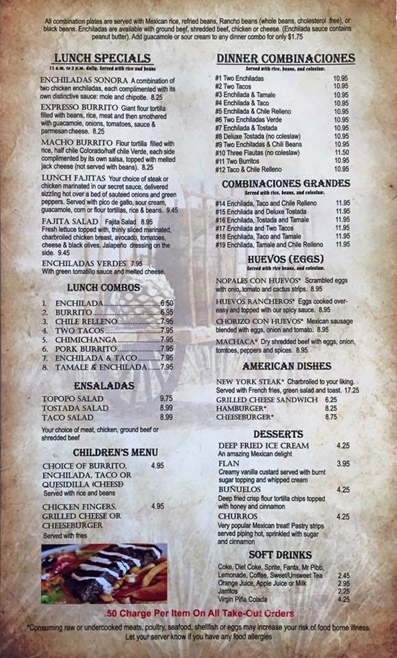 Menu page 1