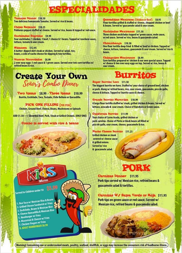 Menu page 1