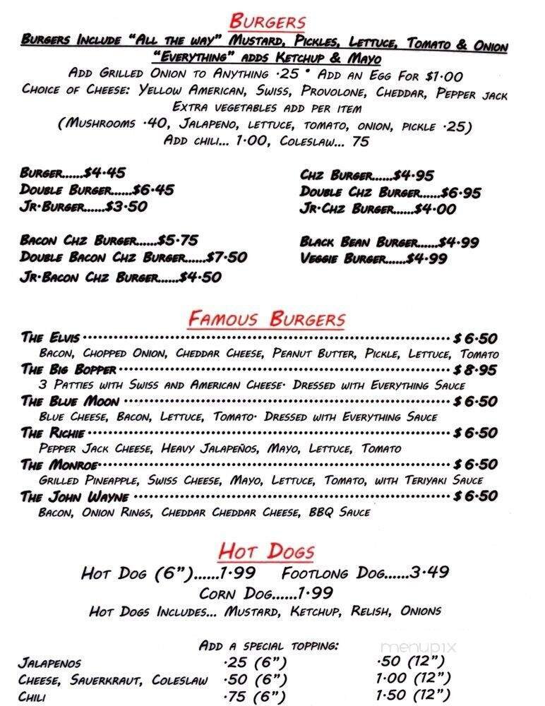 Menu page 1
