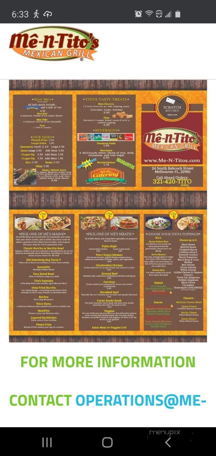 Menu page 1