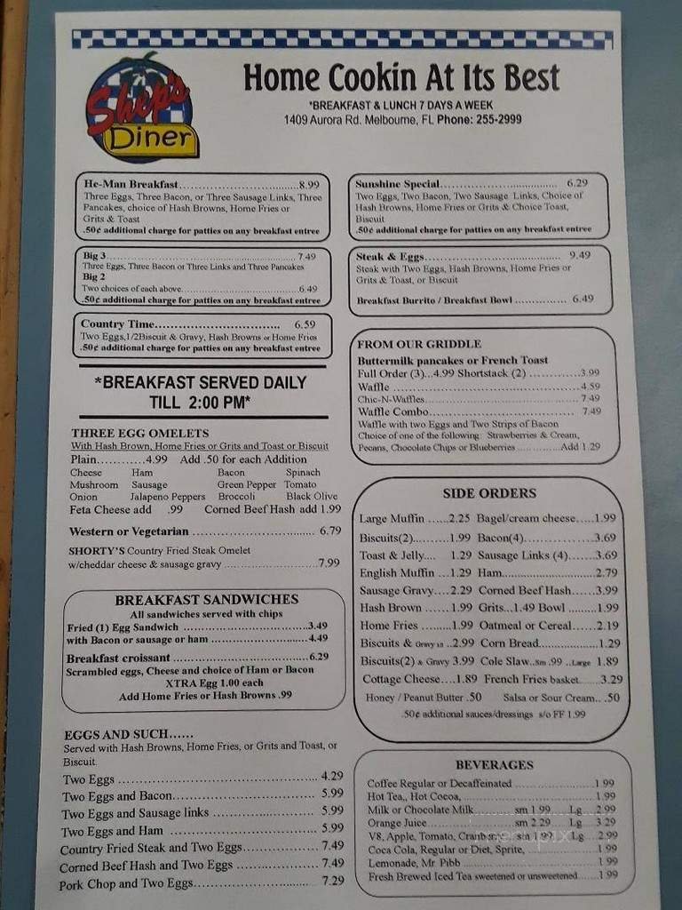 Menu page 1