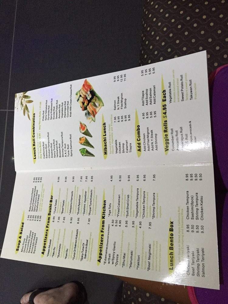 Menu page 1