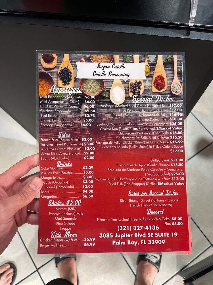 Menu page 1