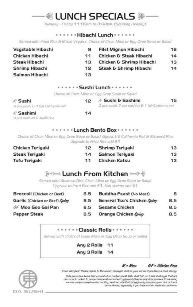 Menu page 3
