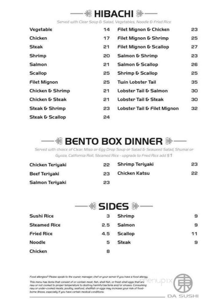 Menu page 8