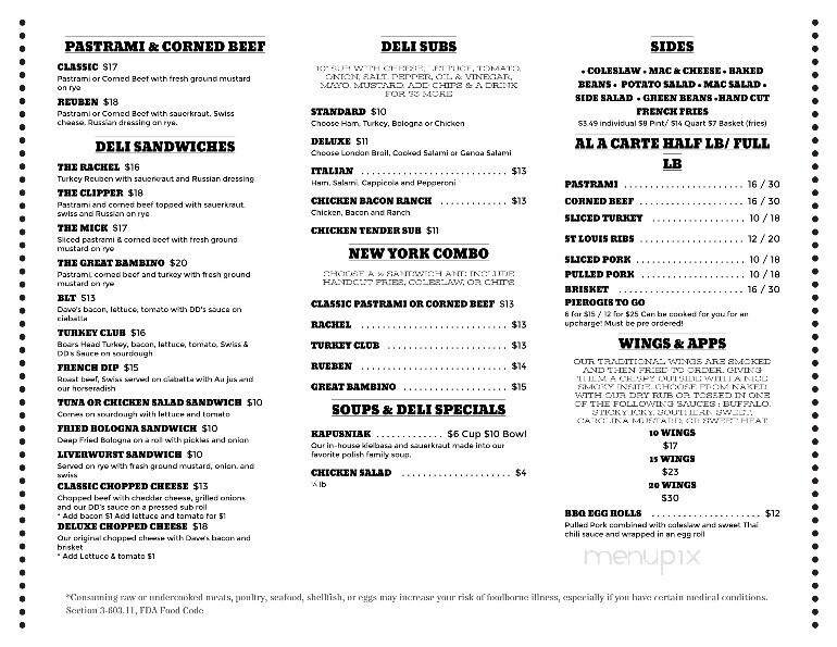 Menu page 1