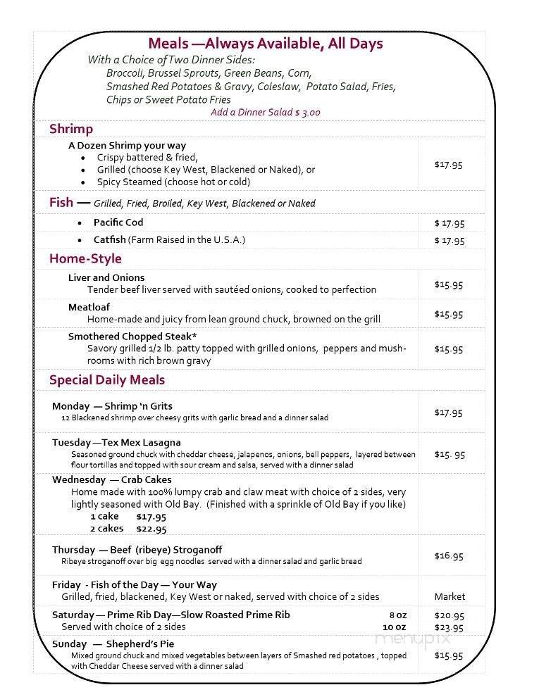 Menu page 1