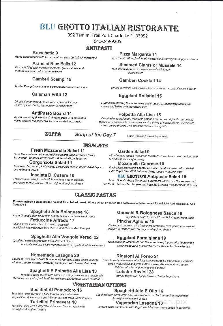 Menu page 1