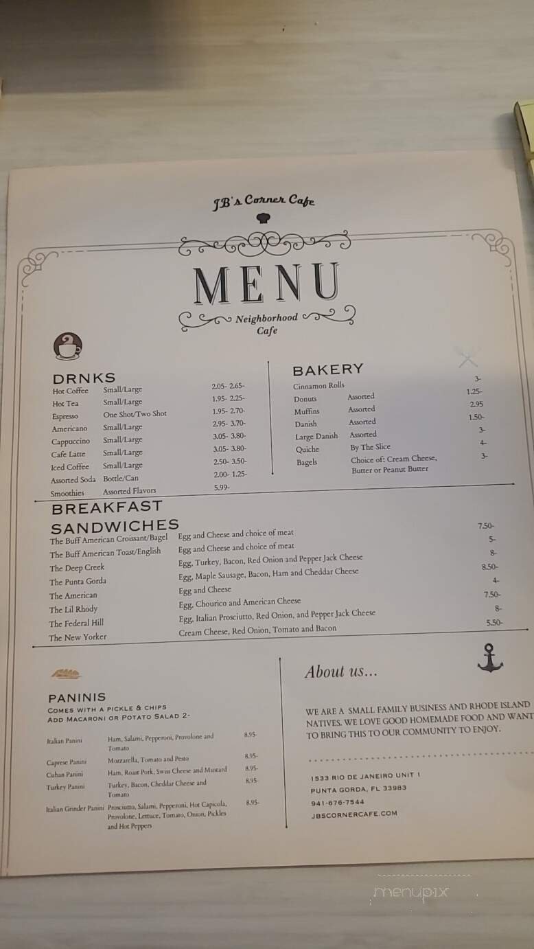 Menu page 1