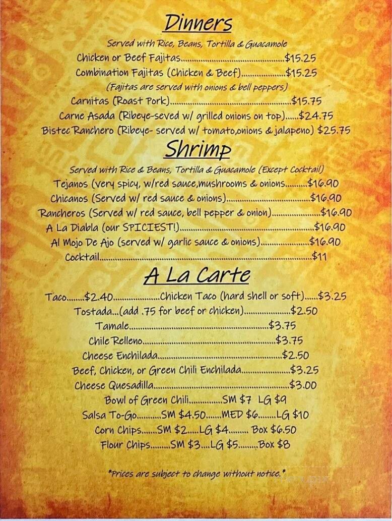 Menu page 3