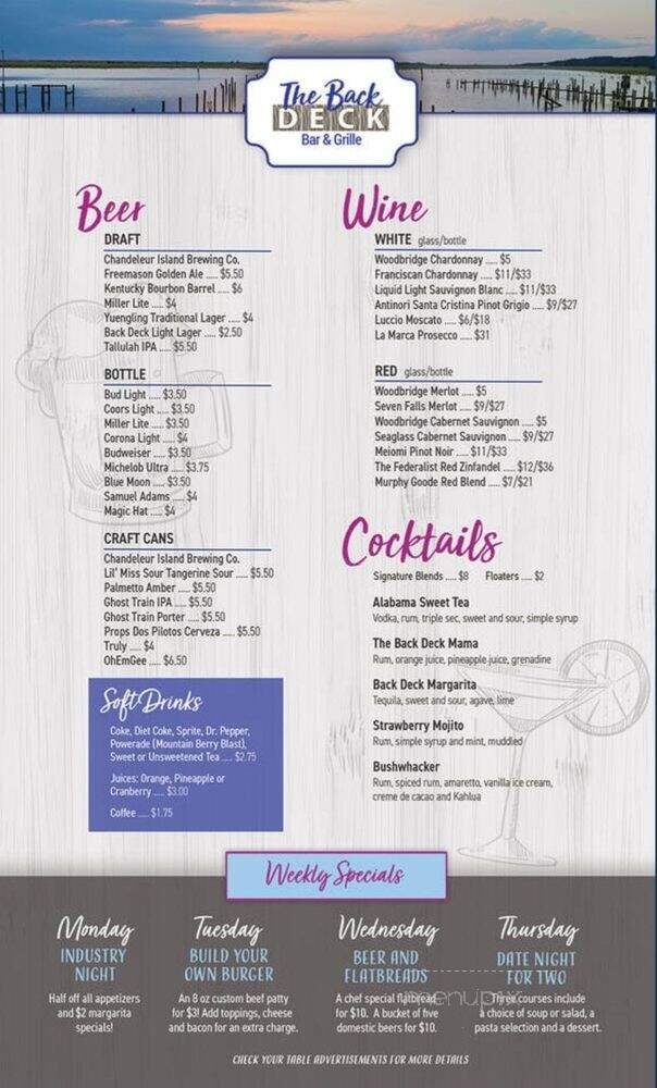 Menu page 2