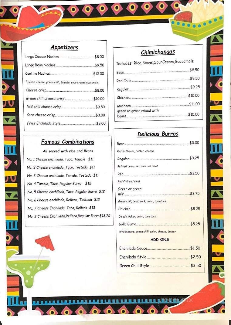 Menu page 1