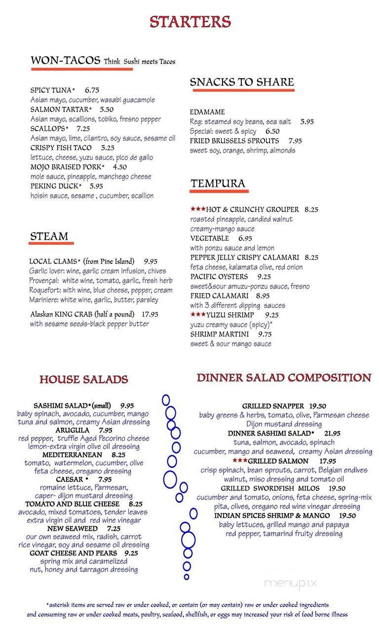 Menu page 1