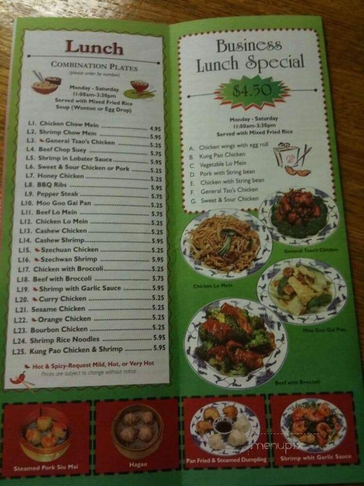 Menu page 1