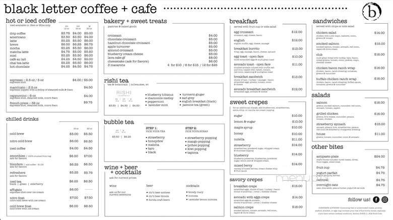 Menu page 1