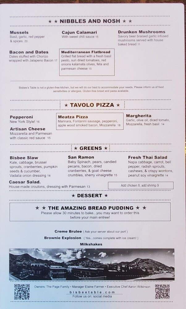 Menu page 1