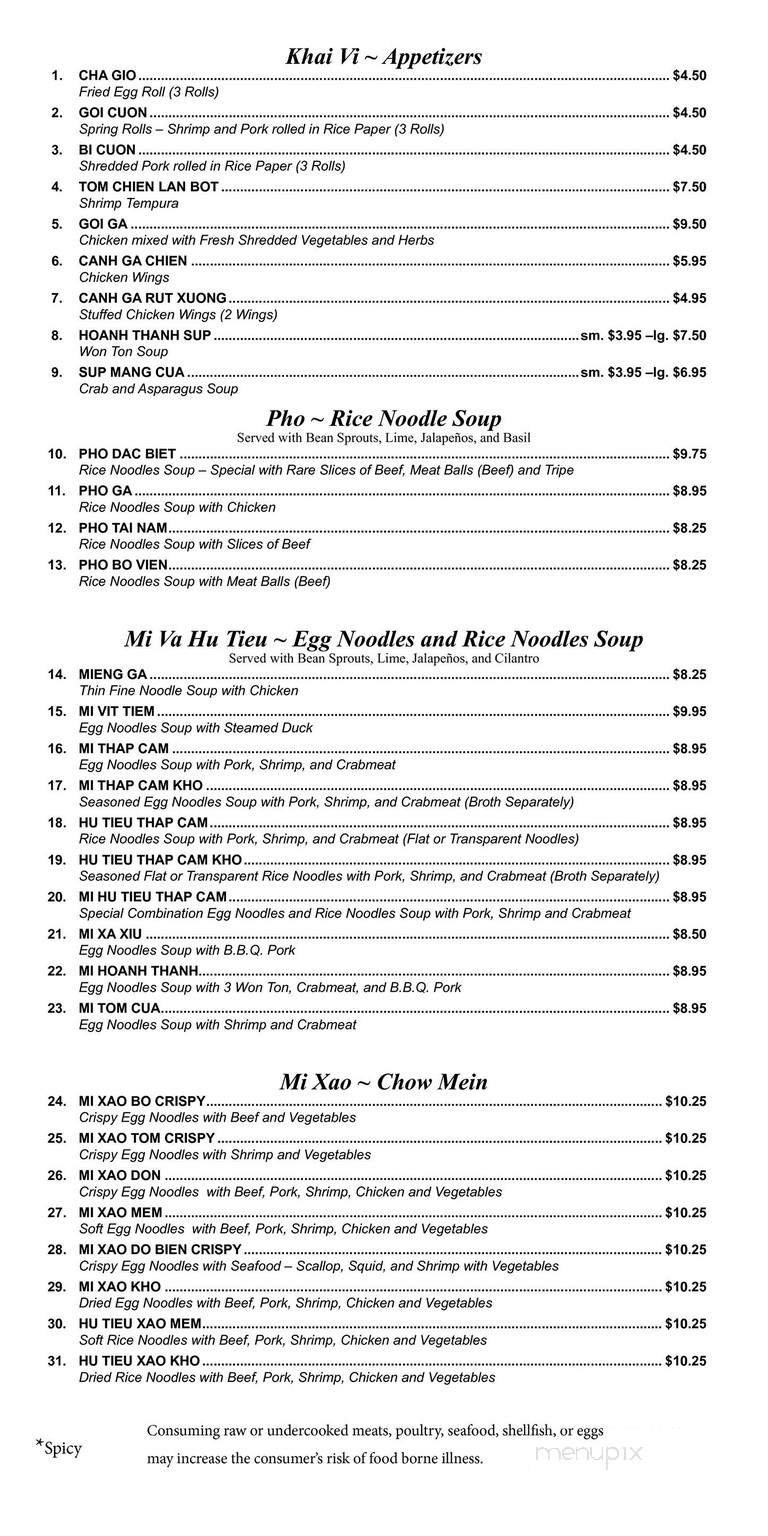 Menu page 2