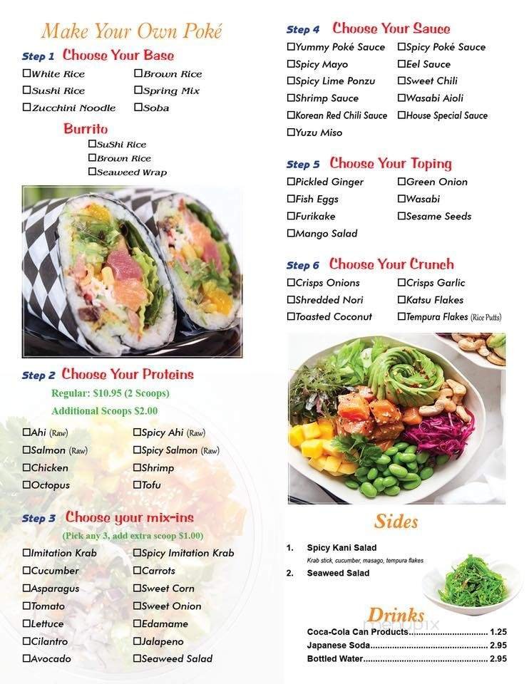Menu page 1