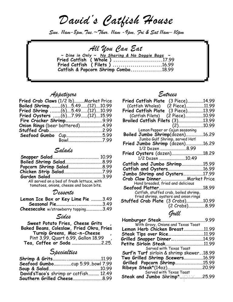 Menu page 1