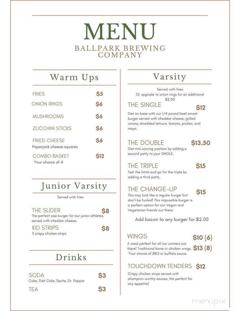 Menu page 1