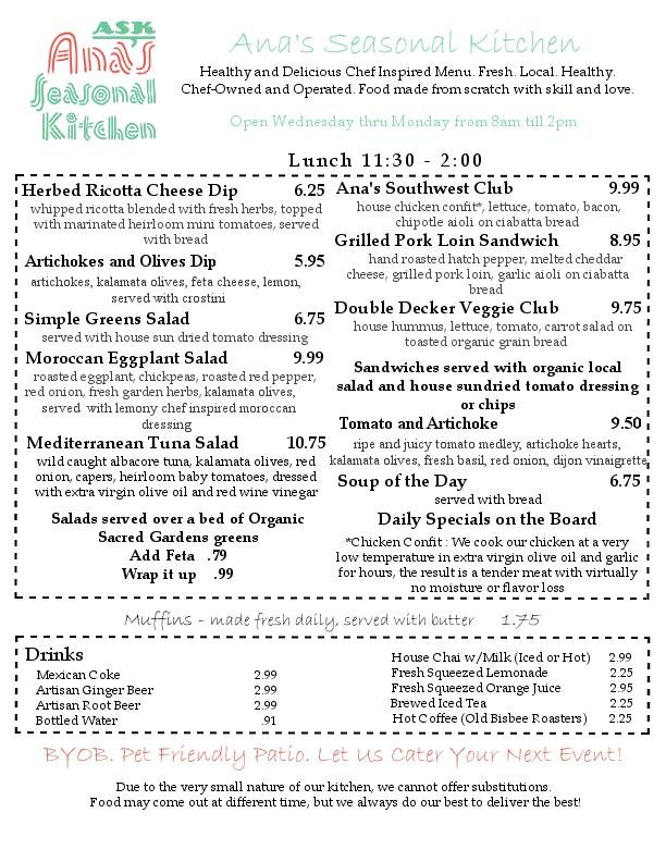Menu page 7