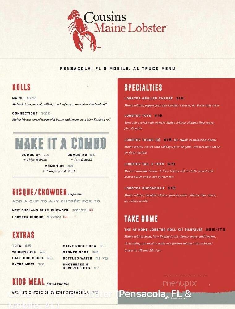 Menu page 1
