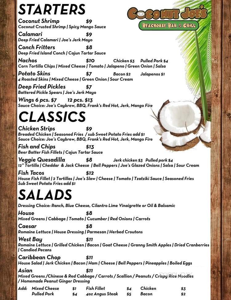 Menu page 1