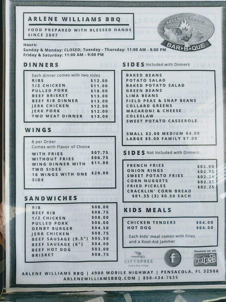 Menu page 1