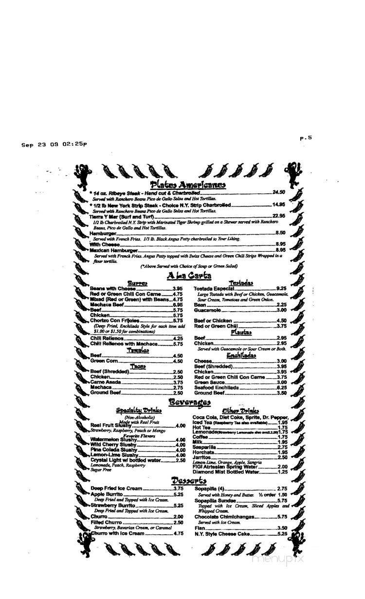 Menu page 5