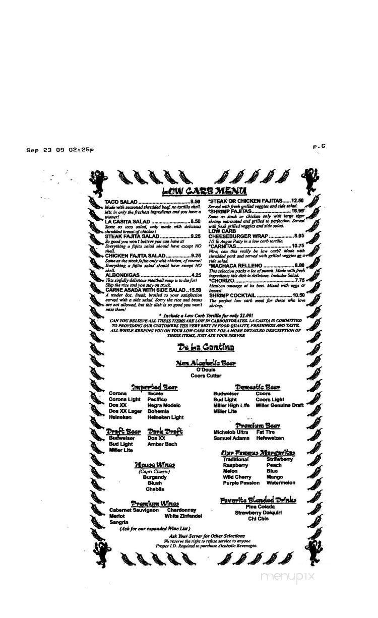 Menu page 6