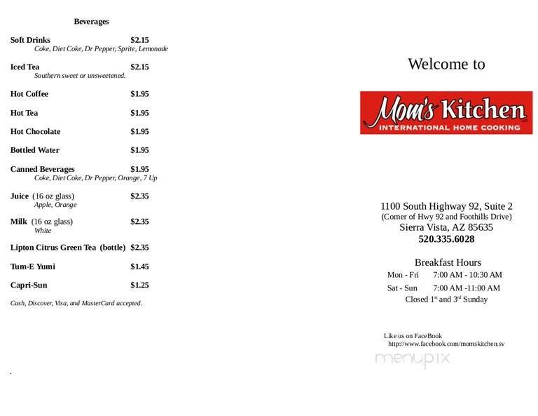 Menu page 1