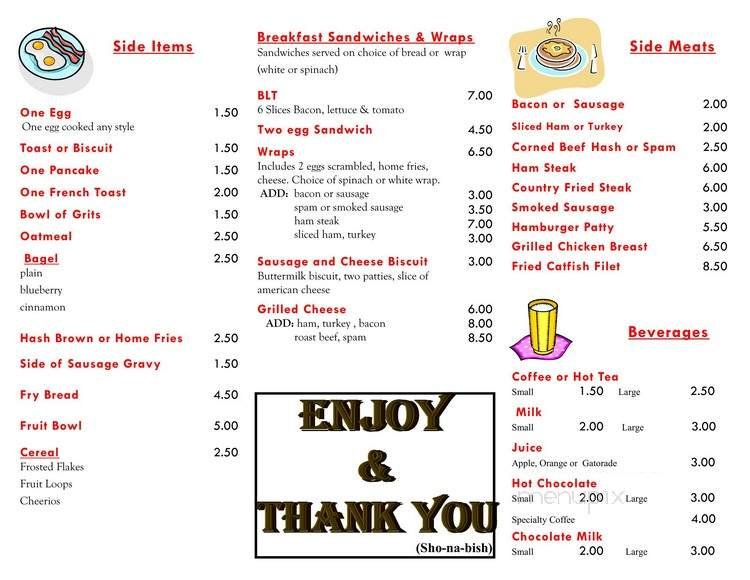 Menu page 2