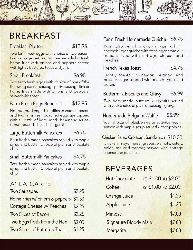 Menu page 1