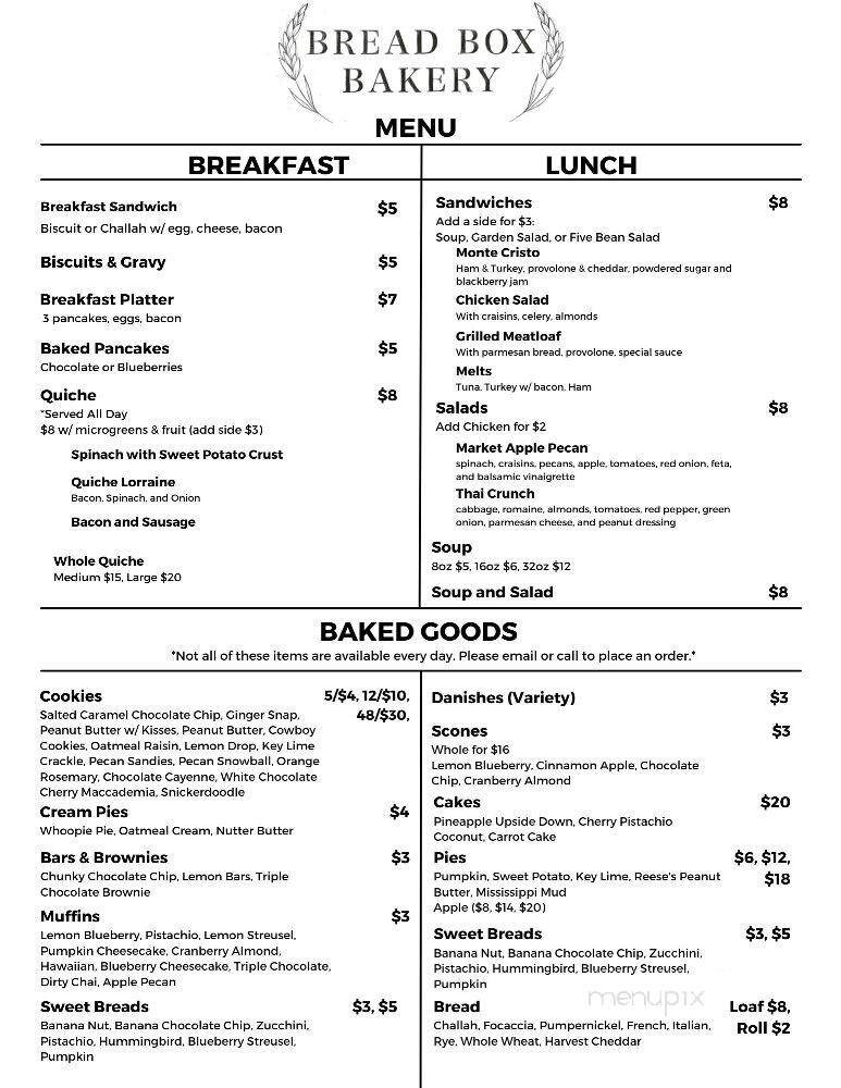 Menu page 1