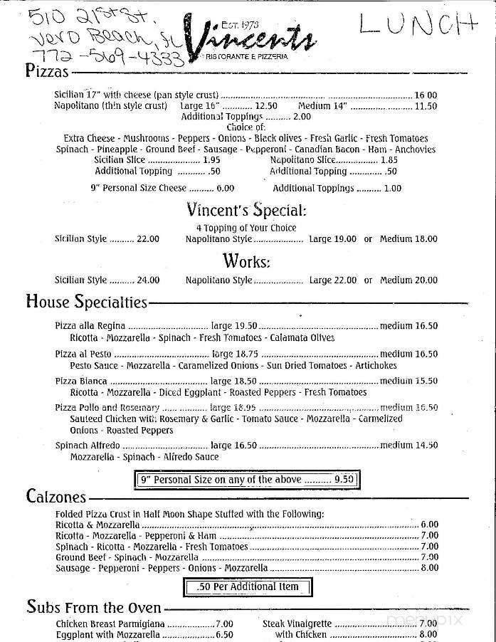 Menu page 1