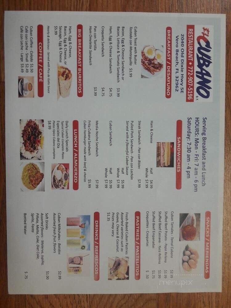 Menu page 1