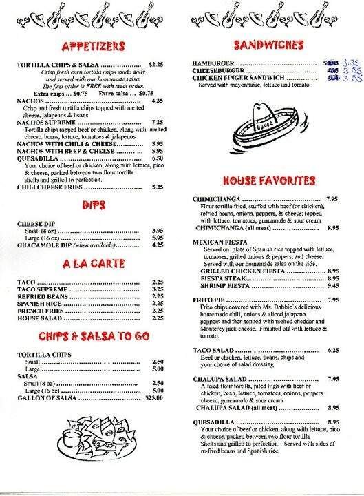 Menu page 1