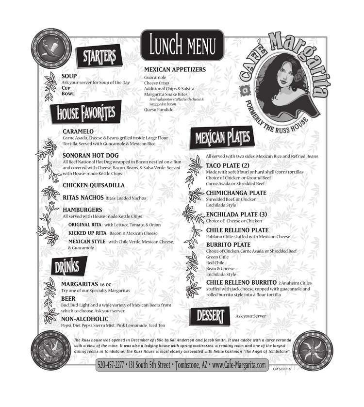 Menu page 1