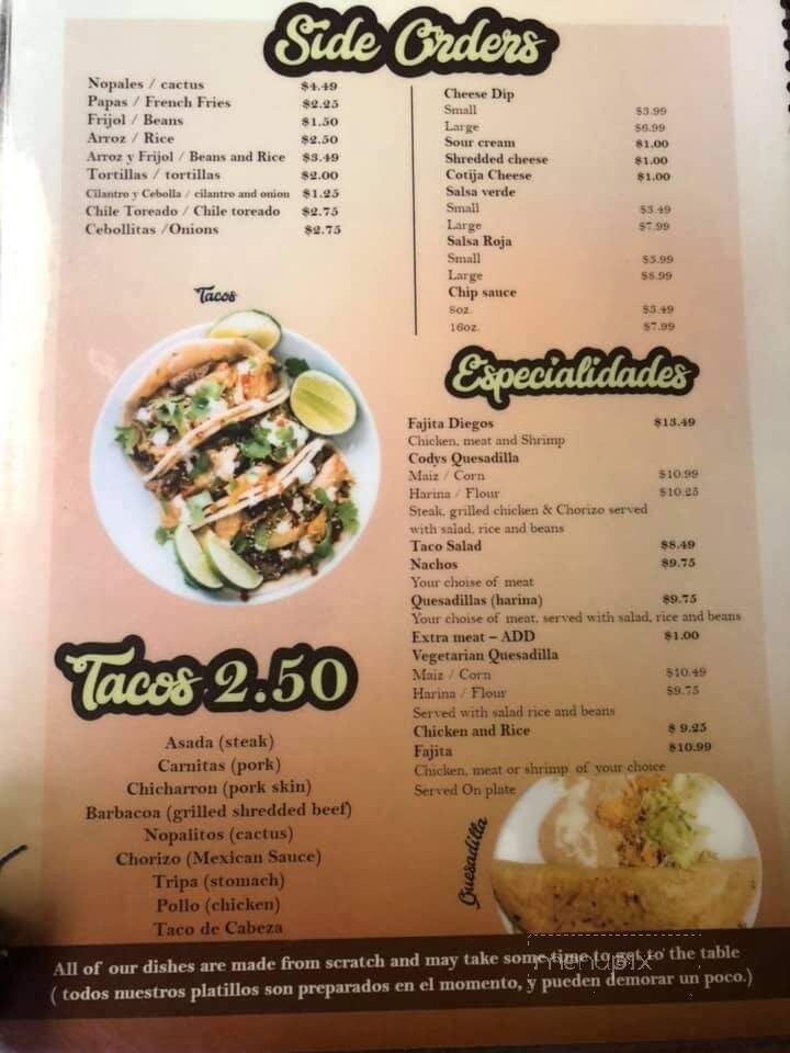 Menu page 2