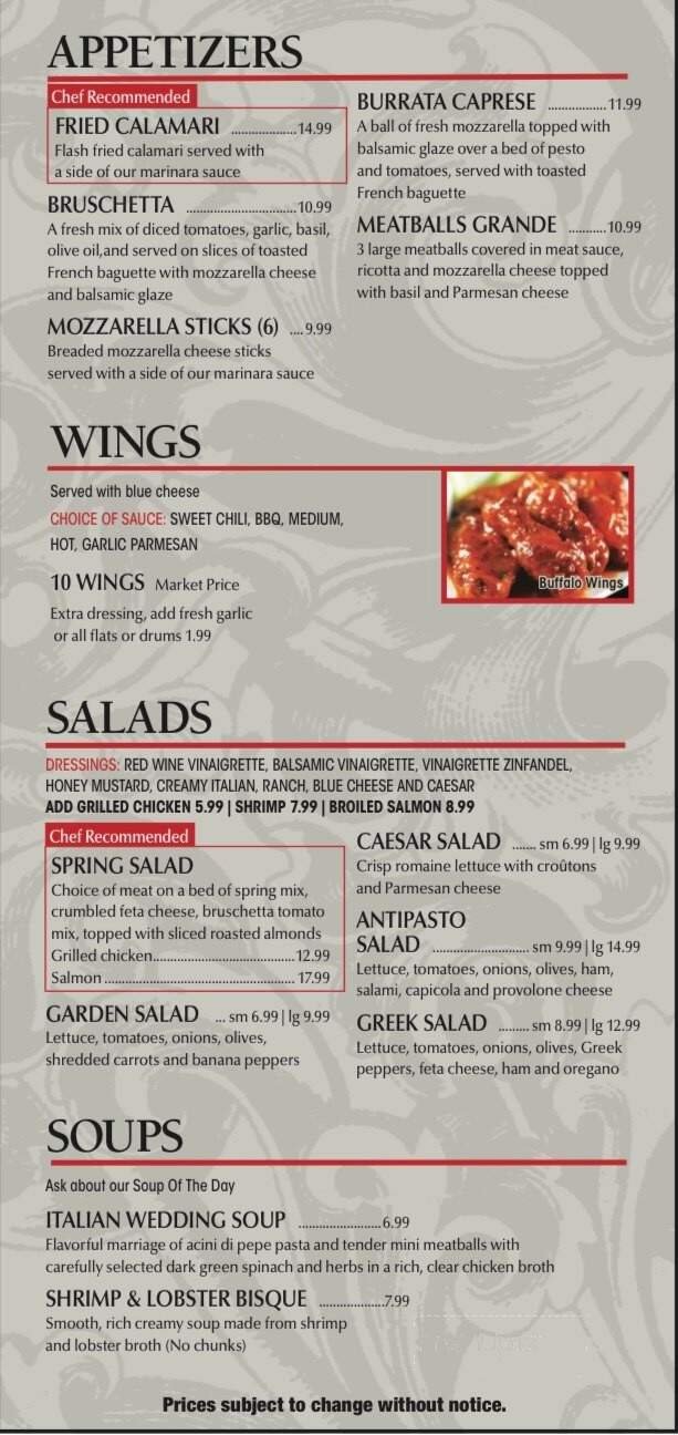 Menu page 1