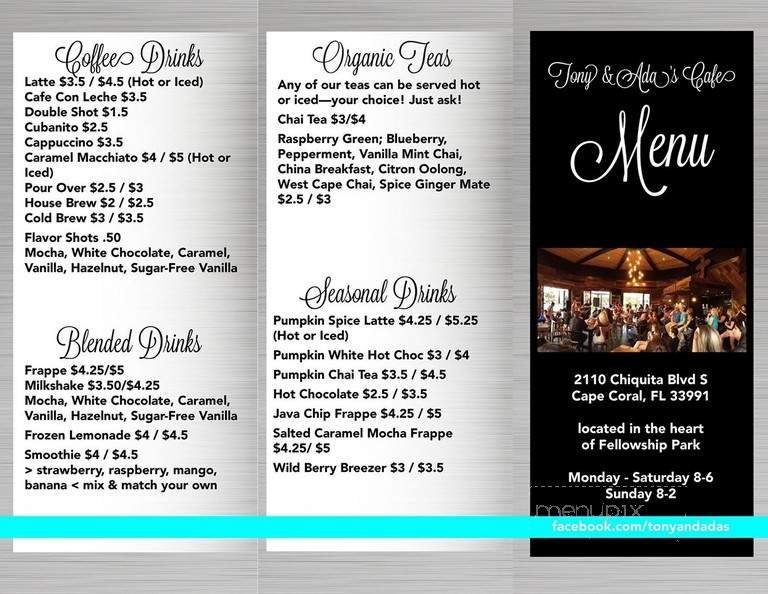 Menu page 1